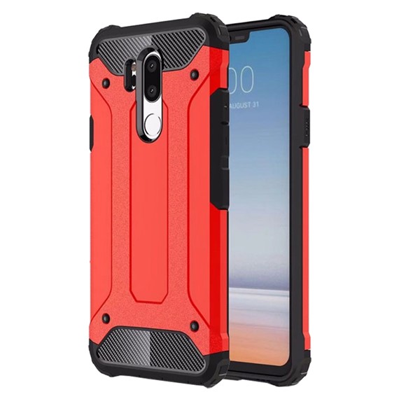 Microsonic LG G7 Kılıf Rugged Armor Kırmızı 1