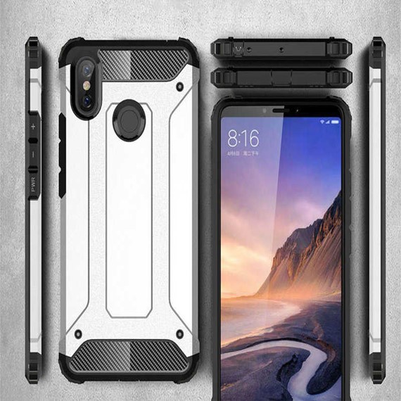 Microsonic Xiaomi Mi Max 3 Kılıf Rugged Armor Mavi 5