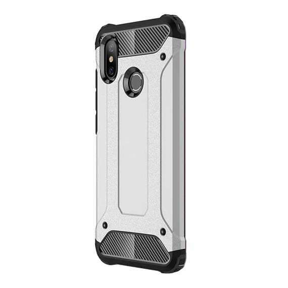 Microsonic Xiaomi Mi 8 Kılıf Rugged Armor Gümüş 2