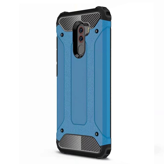 Microsonic Xiaomi Pocophone F1 Kılıf Rugged Armor Mavi 2