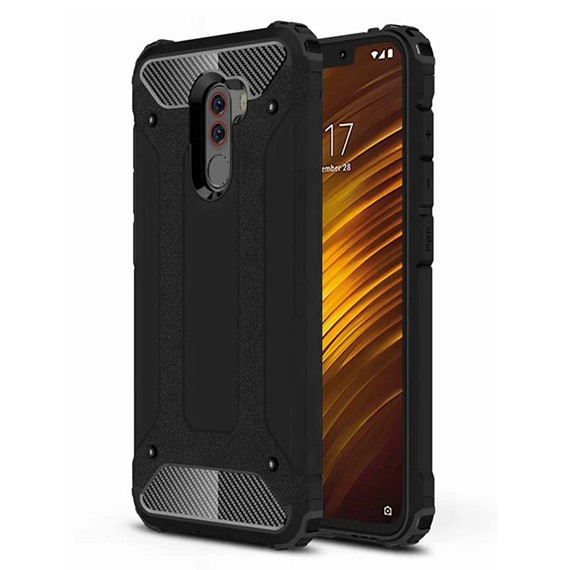 Microsonic Xiaomi Pocophone F1 Kılıf Rugged Armor Siyah 1