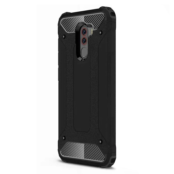 Microsonic Xiaomi Pocophone F1 Kılıf Rugged Armor Siyah 2