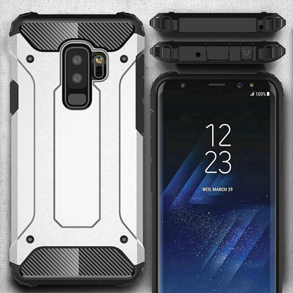 Microsonic Samsung Galaxy S9 Plus Kılıf Rugged Armor Mavi 5