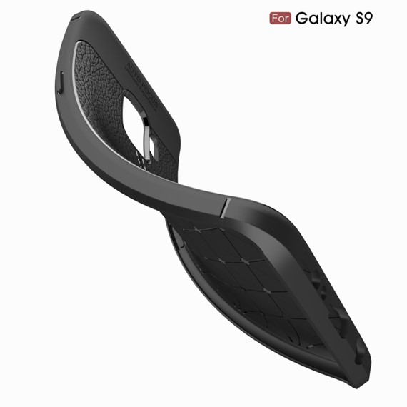 Microsonic Samsung Galaxy S9 Kılıf Deri Dokulu Silikon Lacivert 3