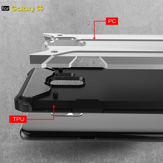 Microsonic Samsung Galaxy S9 Kılıf Rugged Armor Kırmızı 4