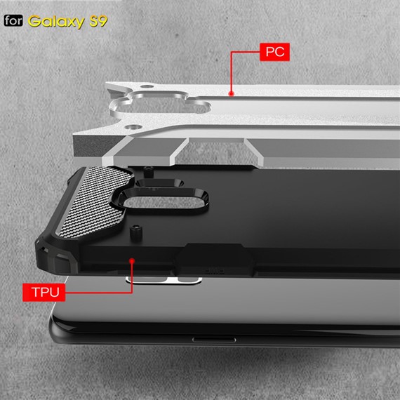 Microsonic Samsung Galaxy S9 Kılıf Rugged Armor Siyah 4
