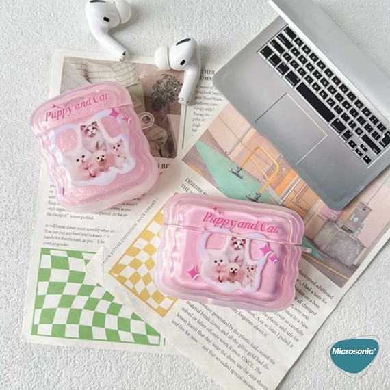 Microsonic Huawei FreeBuds SE 3 Kılıf Figure Series RosyHeart Şeffaf 8