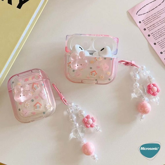 Microsonic Huawei FreeBuds SE 3 Kılıf Figure Series RosyHeart Şeffaf 5