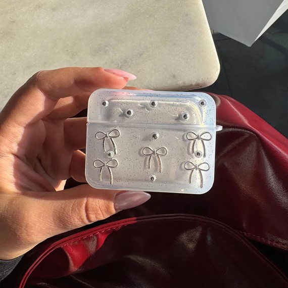 Microsonic AirPods 1 Nesil 2 Nesil Kılıf Figure Series PrettyCharm Bow 2