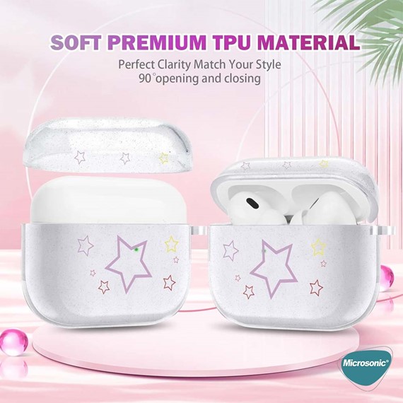 Microsonic Huawei FreeBuds SE 3 Kılıf Figure Series RosyHeart Şeffaf 2