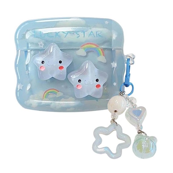 Microsonic Airpods 4 Nesil ANC Kılıf Figure Series LuckyStar Mavi 1