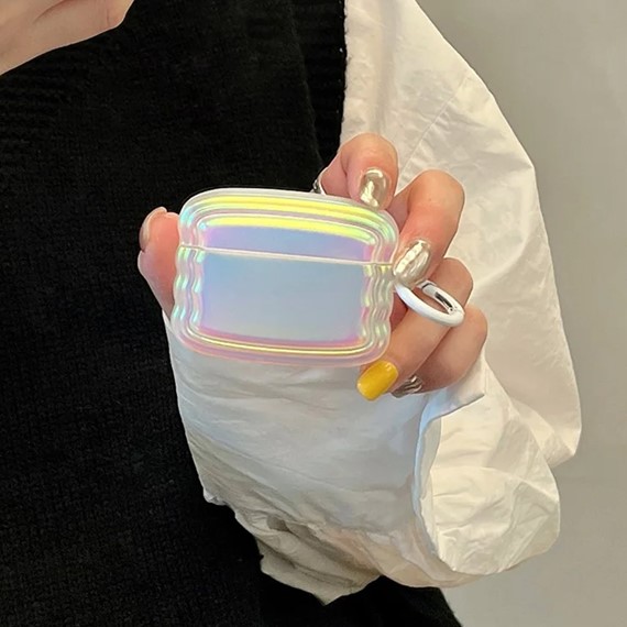 Microsonic Airpods 4 Nesil ANC Kılıf Zigzag Hologram Çok Renkli 2