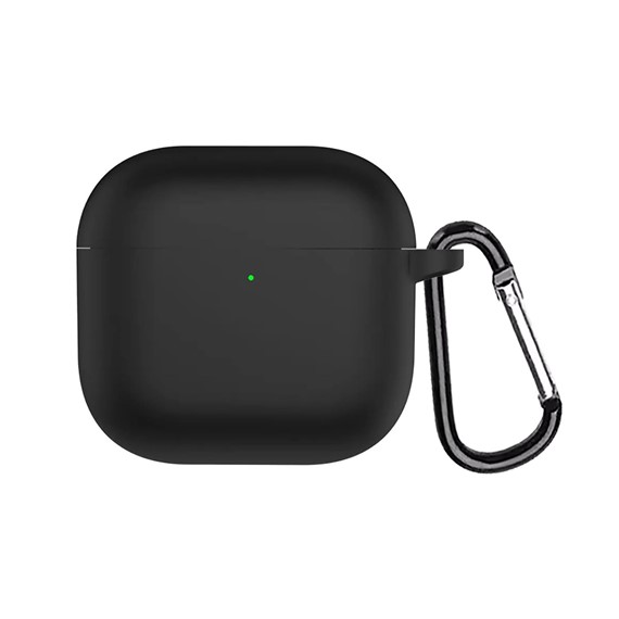 Microsonic AirPods 4 Kılıf Askılı Mat Silikon Siyah 1