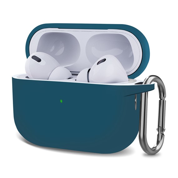 Microsonic AirPods Pro 2 Nesil Kılıf Askılı Mat Silikon Koyu Mavi 1