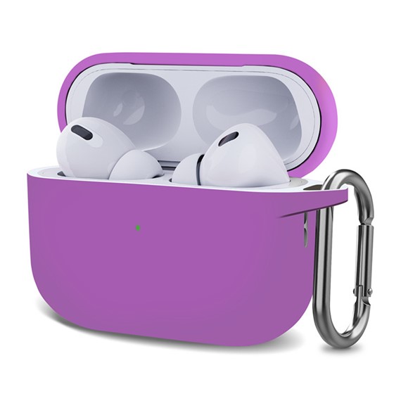 Microsonic AirPods Pro 2 Nesil Kılıf Askılı Mat Silikon Lila 1