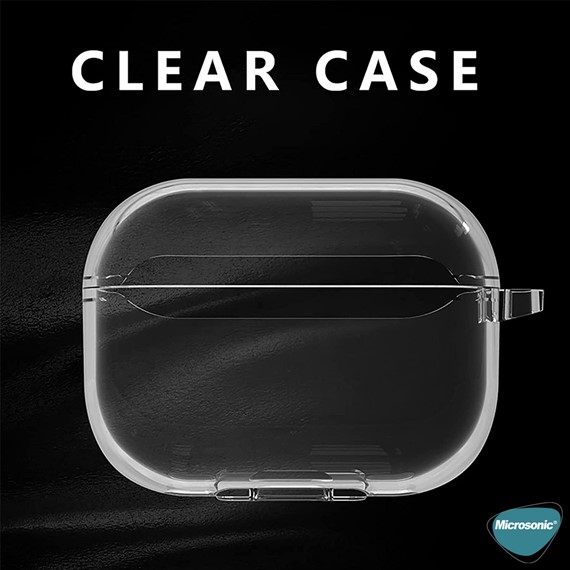 Microsonic AirPods Pro Kılıf Transparent Clear Soft Şeffaf 4