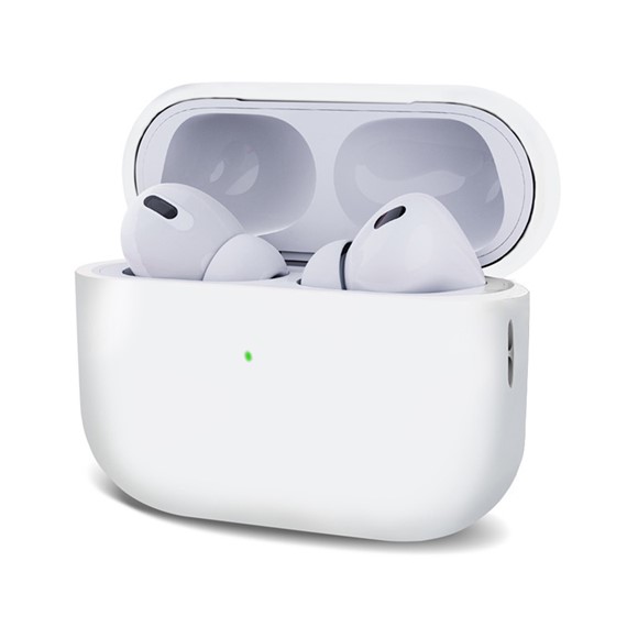 Microsonic AirPods Pro 2 Nesil Kılıf Mat Silikon Beyaz 1