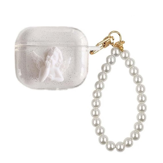 Microsonic Airpods 4 Nesil ANC Kılıf Figure Series Angel Şeffaf 1