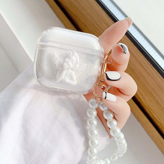 Microsonic Airpods 4 Nesil ANC Kılıf Figure Series Angel Şeffaf 2