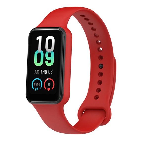 Microsonic Amazfit Band 7 Silikon Kordon Kırmızı 2