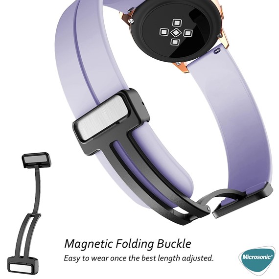Microsonic Amazfit GTS 4 Mini Kordon Ribbon Line Yeşil 4