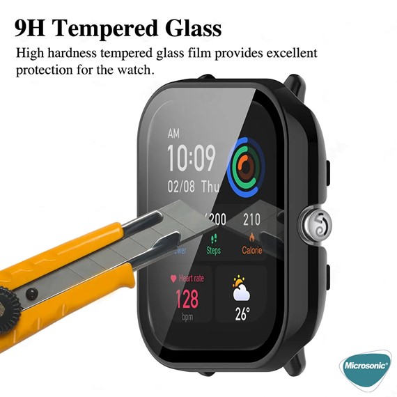 Microsonic Amazfit GTS 4 Mini Kılıf Clear Premium Slim WatchBand Şeffaf 5