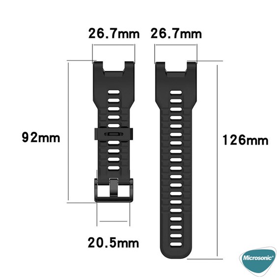 Microsonic Amazfit T-Rex Kordon Silicone Sport Band Lacivert 4