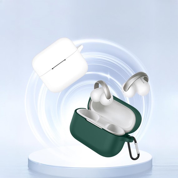 Microsonic Anker Soundcore AeroClip 2 Kılıf Askılı Mat Silikon Koyu Yeşil 2