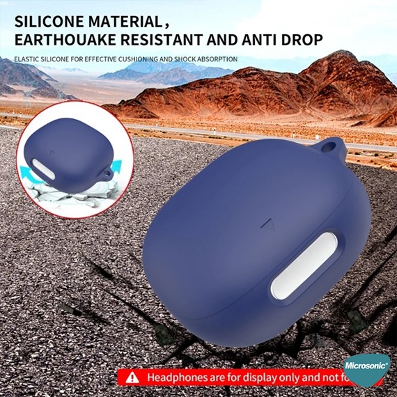 Microsonic Anker Soundcore Liberty 4 Pro Kılıf Askılı Mat Silikon Beyaz 4