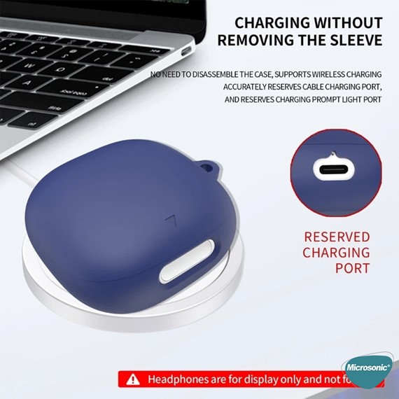 Microsonic Anker Soundcore Liberty 4 Pro Kılıf Askılı Mat Silikon Beyaz 5