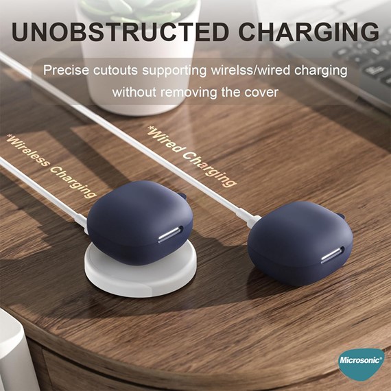 Microsonic Anker Soundcore P40i Kılıf Askılı Mat Silikon Beyaz 3