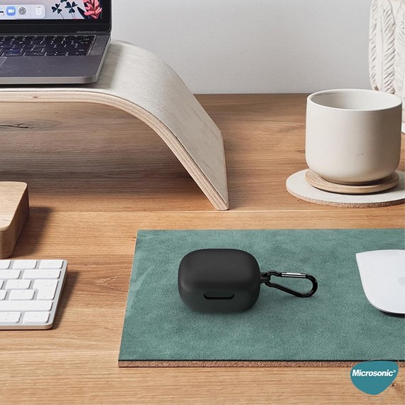 Microsonic Anker Soundcore P40i Kılıf Askılı Mat Silikon Beyaz 5