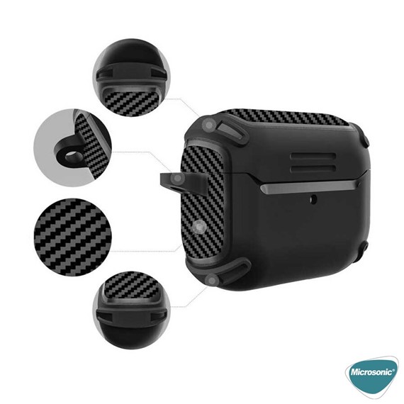 Microsonic Apple AirPods Pro 2 Nesil Legacy Cube Kılıf Koyu Yeşil 2