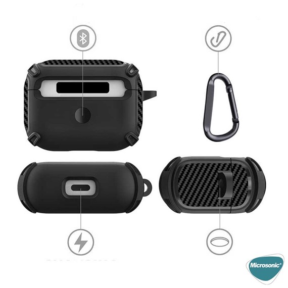 Microsonic Apple AirPods Pro 2 Nesil Legacy Cube Kılıf Koyu Yeşil 3