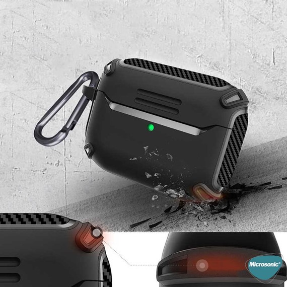 Microsonic Apple AirPods Pro 2 Nesil Legacy Cube Kılıf Koyu Yeşil 4