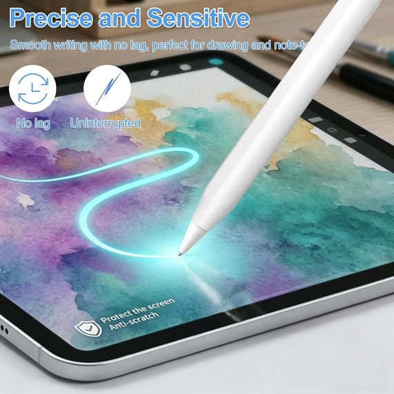 Microsonic Apple Pencil 2 nesil 6 lı Stylus Kalem Uç Seti Mavi 6