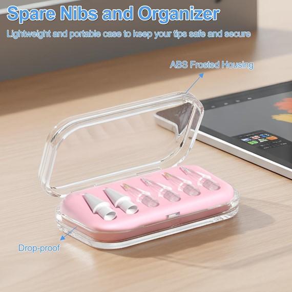Microsonic Apple Pencil 2 nesil 6 lı Stylus Kalem Uç Seti Pembe 2