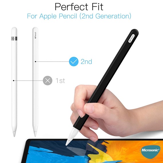 Microsonic Apple Pencil 2 nesil Kılıf Mat Silikon V2 Mor 2