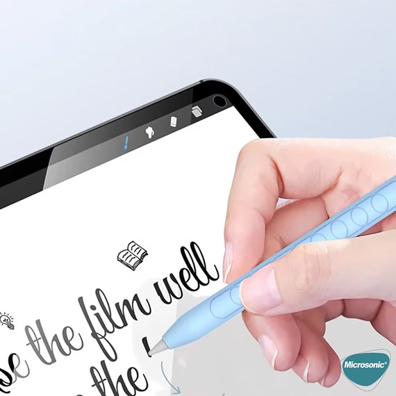 Microsonic Apple Pencil Pro Kılıf Mat Silikon Pembe 2