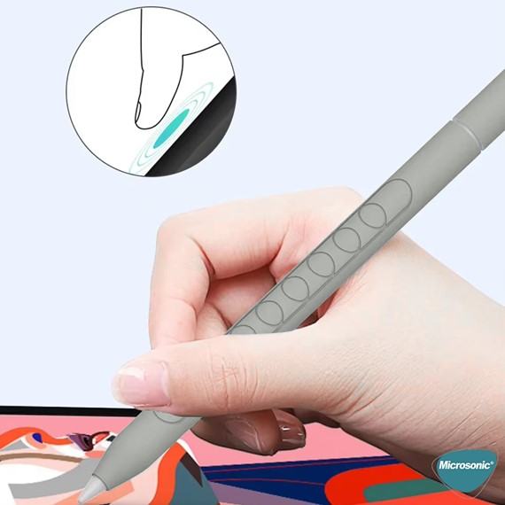 Microsonic Apple Pencil Pro Kılıf Mat Silikon Pembe 3