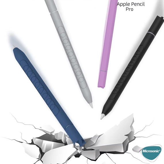 Microsonic Apple Pencil Pro Kılıf Mat Silikon Pembe 4