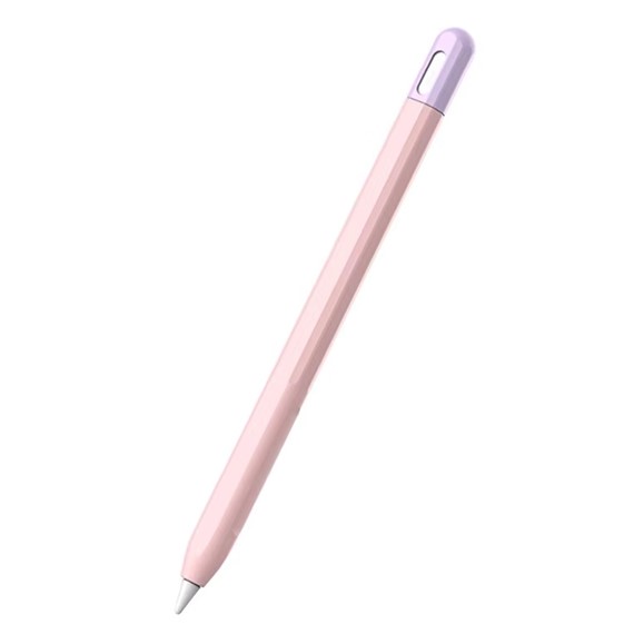Microsonic Apple Pencil Pro Kılıf Mat Silikon Lila Pembe 1