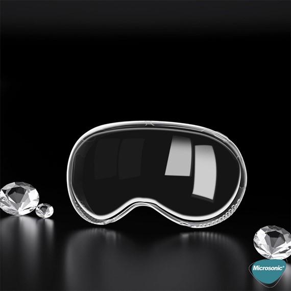 Microsonic Apple Vision Pro Kılıf Crystal Clear TPU Cover Şeffaf 7