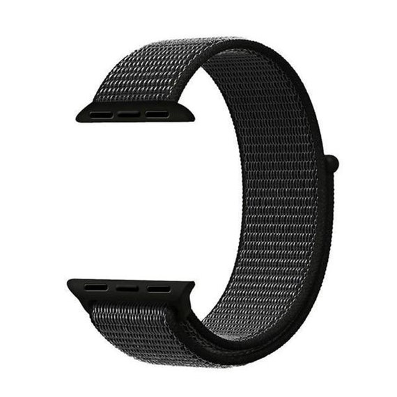 Microsonic Apple Watch Series 2 38mm Hasırlı Kordon Woven Black 3