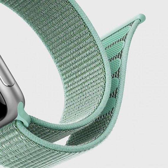 Microsonic Apple Watch Series 1 38mm Hasırlı Kordon Woven Tahoe Blue 4