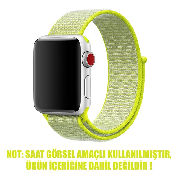 Microsonic Apple Watch Series 2 38mm Hasırlı Kordon Woven Flash Light 2