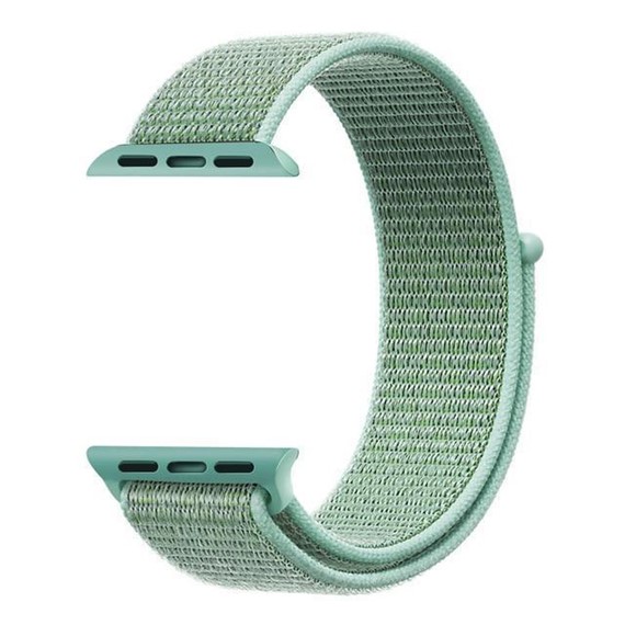 Microsonic Apple Watch Series 3 38mm Hasırlı Kordon Woven Marine Green 3