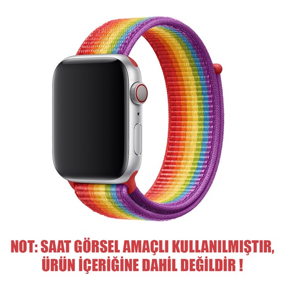 Microsonic Apple Watch Series 1 38mm Hasırlı Kordon Woven Pride Edition 2