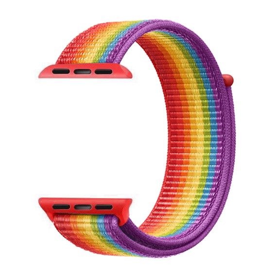 Microsonic Apple Watch Series 2 38mm Hasırlı Kordon Woven Pride Edition 3