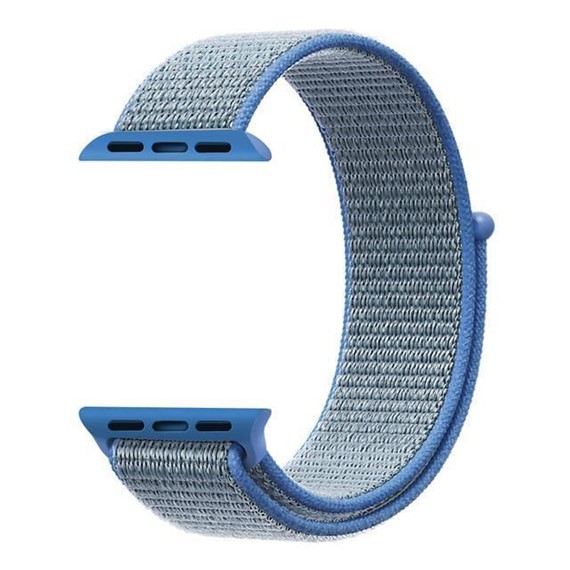 Microsonic Apple Watch Series 2 38mm Hasırlı Kordon Woven Tahoe Blue 3